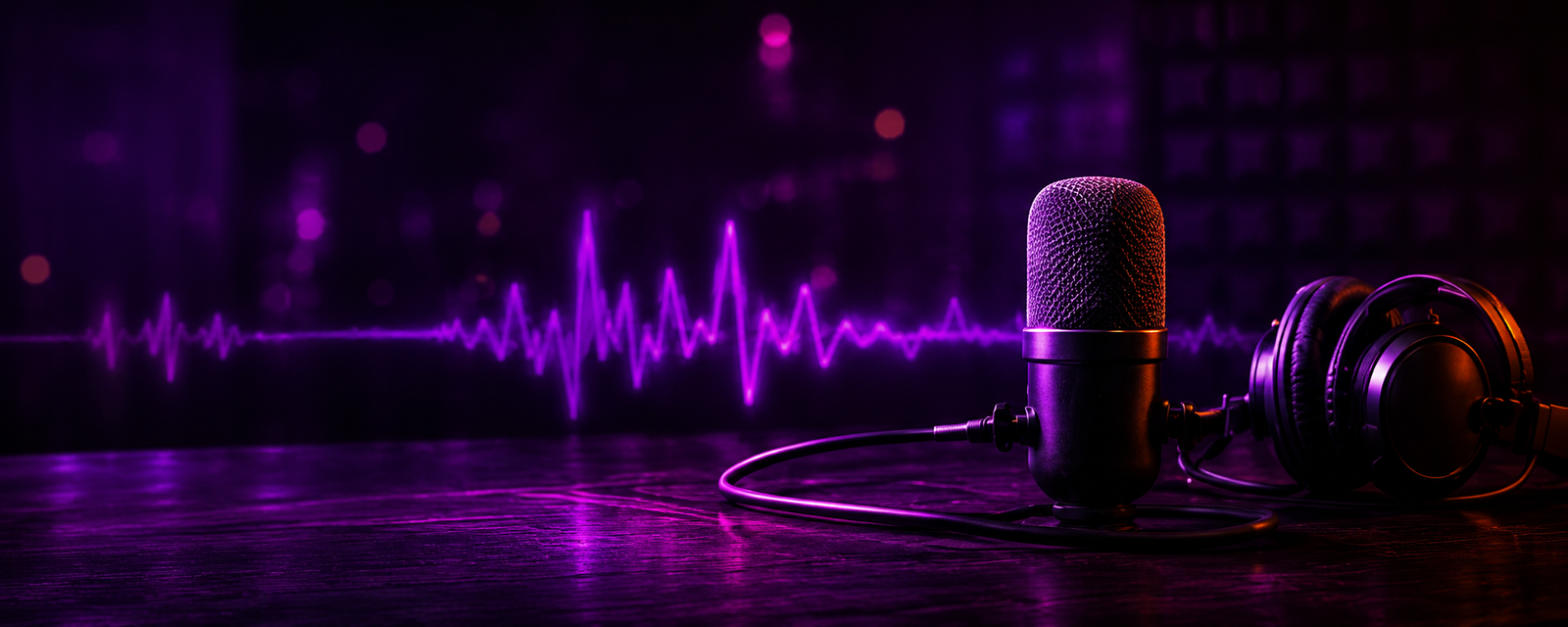 Ready to Share Your Voice Waveform and Microphone Background